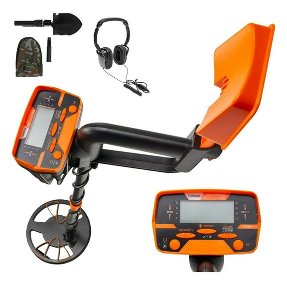 Metal Detector Waterproof, Disc Metal Detectors Underwater, High Accuracy LCD Display for Adults & Kids, Headphone, Automatic Detector (Yellow)