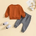 thumbnail image 3 of Gerichy Toddler Kids Baby Boy Fall Outfits Long Sleeve Tops Pants Winter Clothes Sets Toddler Baby Boy Fall Winter Clothes Letter Graphic Long Sleeve Sweatshirt Pullover Tops + Joggers Pants Outfit, 3 of 6