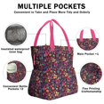 thumbnail image 3 of Pioneer Flower Drawstring Lunch Bag Women - Drawstring Lunch Bag Insulated for Work Office - Stain-Resistant Large Lunchbags for Women with Multi-Pockets, 3 of 6
