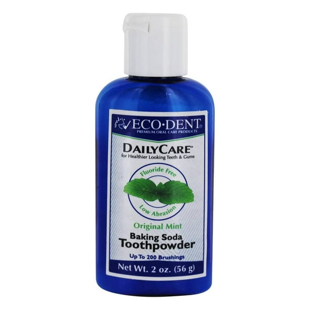 EcoDent DailyCare Baking Soda Toothpowder Original Mint 2 oz