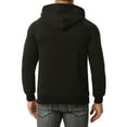 thumbnail image 3 of Gvmfive Men Solid Drawstring Hooded Front Pocket Long Sleeve Silk Cotton Hoodie, 3 of 4