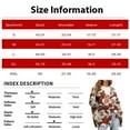 thumbnail image 3 of Women's Fashion Long Sleeve Snowflake and Christmas Tree Print V-Neck Button Down Loose Fit Knit Cardigan Top for Holiday Party and Daily Casual Use,Red,M, 3 of 6