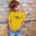 thumbnail image 2 of Toddler Girls Fashion Casual Print Crewneck Loose Short Sleeve T Shirt Top for Kids Size 4-5T Yellow, 2 of 4