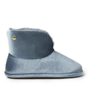 Dearfoams Women's Sara Shiny Velour Bootie Slippers