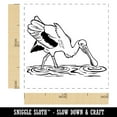 thumbnail image 2 of Roseate Spoonbill Wading in Water Bird Self-Inking Rubber Stamp Ink Stamper - Purple Ink - Small 1 Inch, 2 of 7