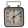 thumbnail image 1 of Reloj despertador cuadrado de metal, silencioso, sin tictac, funciona con pilas, con luz, para dormitorio, fácil de usar, 1 of 7