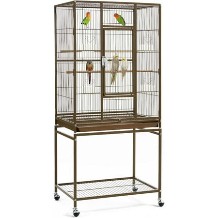 54-inch Wrought Iron Standing Large Parrot Parakeet Flight Bird Cage for Small Parrot Sun Parakeet Green Cheek Conure Lovebird