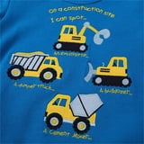 Baby Boy Excavator Print Pattern Comfy Cotton Hoodies