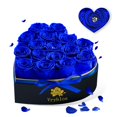 thumbnail image 1 of Flores preservadas Vryblos Forever Blue Roses en forma de corazón, 1 of 7