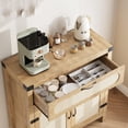 thumbnail image 2 of Bingirl Natural Rattan Sideboard Buffet Cabinets, 2 of 6
