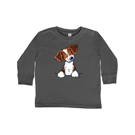 

Inktastic Pocket Brittany Spaniel Gift Toddler Boy or Toddler Girl Long Sleeve T-Shirt