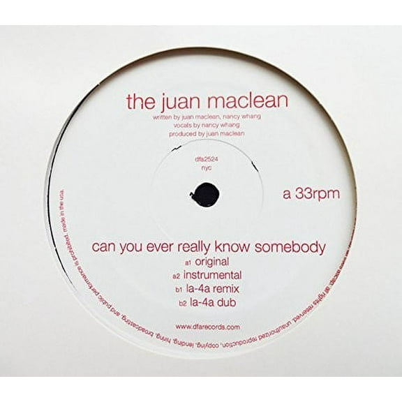 The Juan MacLean - Can You Ever Really Know Somebody - Music & Performance - Vinyl
