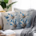 thumbnail image 2 of Waterproof Throw Pillow Covers Set of 2, 20x20 Inch White Blue Flowers Decorative Pillowcases Outdoor Pillow Slip Cushion Covers Set for Couch Tent Pastoral Vintage Butterfly Floral, 2 of 7