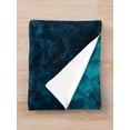 thumbnail image 3 of Black Ice Sherpa Throw Blanket, Teal Frozen Pattern Polyester Fleece, Cozy 2-Layer Bed or Sofa Blanket, 3 of 4