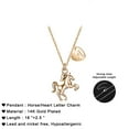 thumbnail image 2 of TINGN Horse Gifts for Girls 14K Gold Silver Rose Gold Plated Heart Initial Pendant Horse Necklace, 2 of 5
