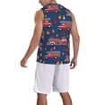 thumbnail image 5 of Gaeub Fire Truck 1 Men's Mesh Basketball Jersey, Quick-Drying Sleeveless Top S-4XL, Loose Muscle Tank Top -3X-Large, 5 of 9