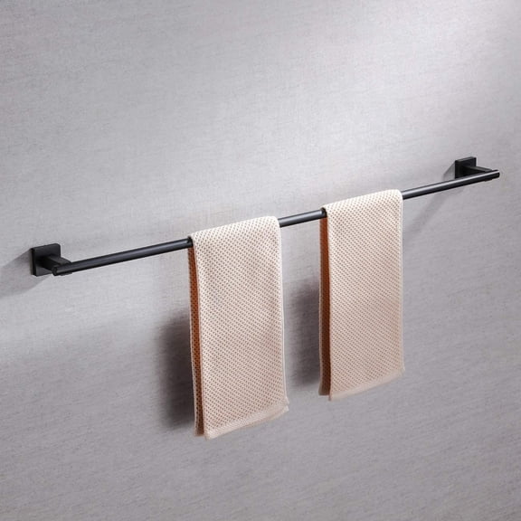 36-Inch Matte Black Towel Bar SUS 304 Stainless Steel Towel Holder for Bathroom or Kitchen Wall Mount, A02B90A
