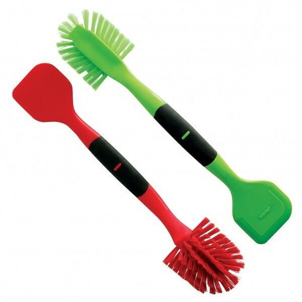 Norpro 2in1 Dish Scrub Brush Dishes Cleaning Scrubber Wand and Pot