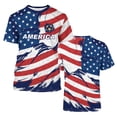 thumbnail image 6 of 2026 Soccer Cup Dynamic Jersey for Men, Short Sleeve Crew Neck Athletic Tee with National Team Pattern & Ball Graphic for Match Day & Training Royal Blue 18, 6 of 7