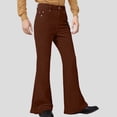 thumbnail image 2 of Mens Jogging Pants Men's Corduroy Vintage Bell Bottom Pants 70s,Disco Stretchy Flared Pants Fit 60s 70s Outfits for Men,Mens Bell Bottom Jeans, 2 of 9