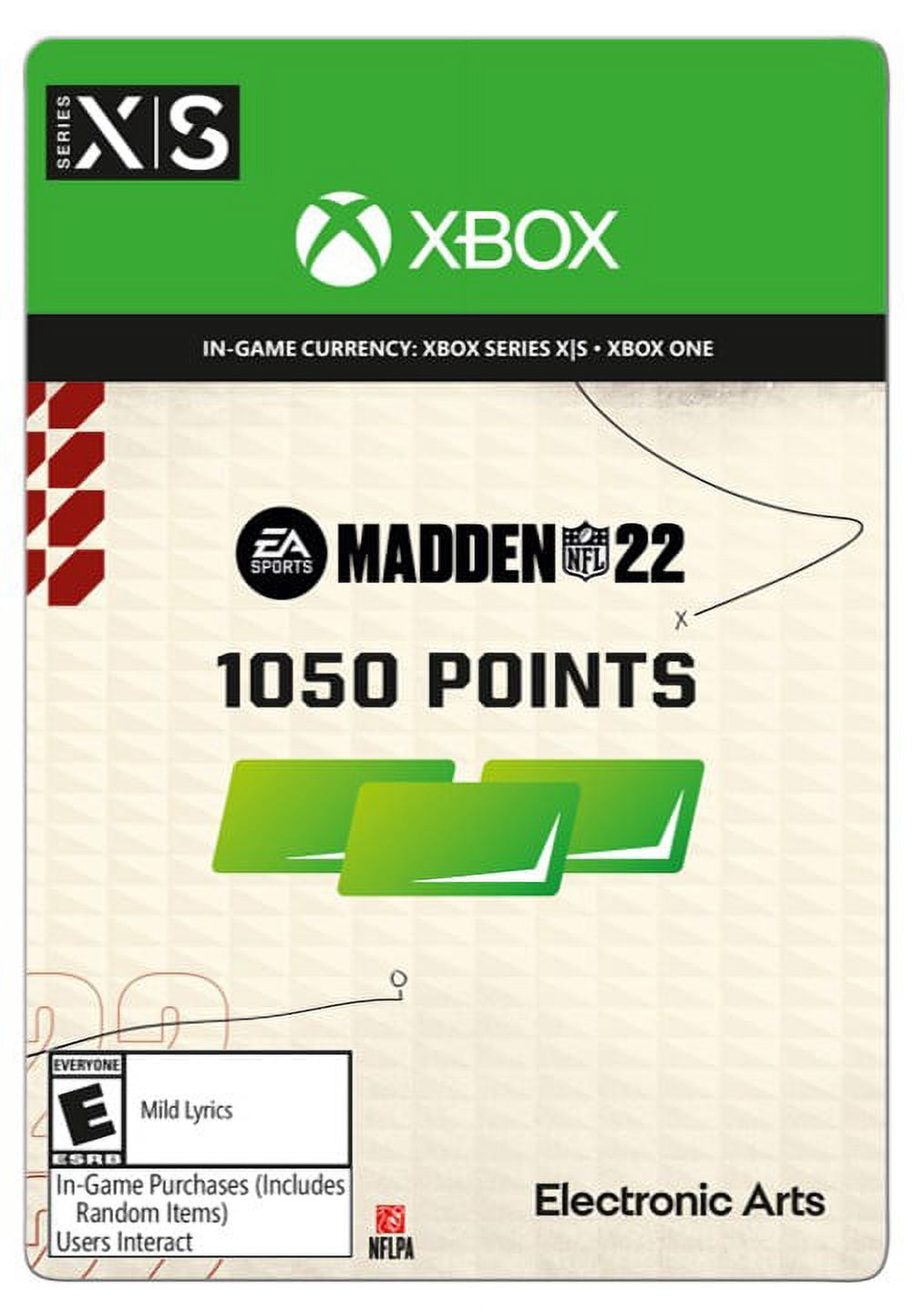 Madden NFL 22: 1050 Madden Points - Xbox [Digital]