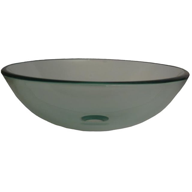 Novatto TIG-8048 BONIFICARE Évier en Verre Transparent 16 Po. Rond