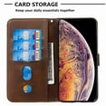 thumbnail image 3 of Dteck Case For Apple iPhone X / XS Zipper Wallet Money Pocket[Credit Card Holder Slot] Protective [Magnetic Closure] PU Leather Wallet Cover, brown, 3 of 4