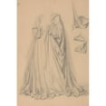 thumbnail image 3 of Józef Simmler 14x18 Black Modern Framed Museum Art Print Titled - Study of Mary's Robes for the Painting ‘The Immaculate Conception of the Blessed Virgin Mary’ (1864), 3 of 5