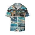 thumbnail image 3 of Cauagu Comic Airplane Cockpit Illustration Men's Short Sleeve Button Down Hawaiian Shirt for Men Bowling Shirts Casual Summer Beach Shirt,3X-Large, 3 of 6