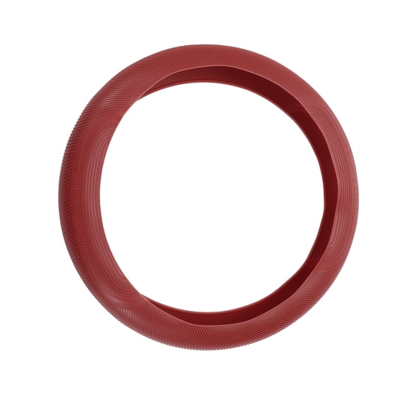 Unique Bargains Steering Wheel Cover Front for Car Vehicle Durable Silica Gel 1 Pcs Red
