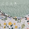 thumbnail image 3 of 3-Piece Full/Queen Size Quilt Set - Floral Garden Style Bedspread Coverlet with 2 Pillow Shams, Microfiber, 3 of 6
