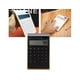 thumbnail image 4 of Calculadora solar, pantalla LCD Fácil de leer Calculadoras de escritorio delgadas y elegantes Tamaño compacto Conveniente para llevar para estudiantes Oficina Negocios Hogar(negro), 4 of 5