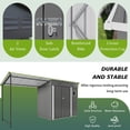 thumbnail image 2 of Mootloxy 6x4 ft Outdoor Storage Shed & Gazebo Combo, Lean to Metal Tool Shed with Window & Open Pergola for Backyard, Patio, Lawn (Gray), 2 of 9