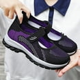 thumbnail image 5 of Women's Sneakers for Casual Friday & Weekend Outfits Women's Breathable Casual Shoes For Walking Hiking Everyday Comfortable Durable Flat Sneakers With Hook Loop Closure, 5 of 9