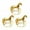 3pcs, variant on bestolf Standing Horse Napkin Ring Metal Horse Shaped Napkin Rings Gold Western Equestrian Napkin Buckle