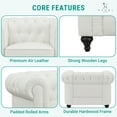 thumbnail image 5 of Chesterfield Sofa Set - Color: White, Size: Accent Chair Only, 5 of 12
