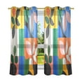 thumbnail image 6 of Yayeee Window Curtains Set of 2 for Living Room Light Filtering 63"x42", Abstract Plants, 6 of 7