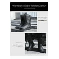 thumbnail image 5 of Stylish motorcycle boots - Classic design, comfortable and breathable, suitable for both daily commuting and casual riding,Black,46, 5 of 21