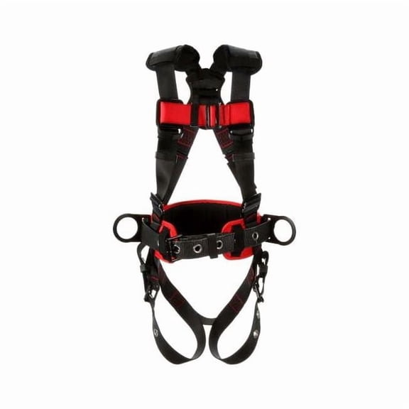 Protecta Full Body Harness, Vest, Positioning, Mating Chest Strap/Tongue Leg Strap Buckles, S