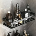 thumbnail image 1 of LSLJS Shower Caddy Shelf Organizer Rack, Bathroom Shelf Organizer Shower Caddy Kitchen Spice Rack Wall Mounted No Drilling,Rustproof Storage Organizer with Hooks, Storage Rack, 1 of 9