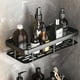 thumbnail image 1 of Estante organizador de ducha de aluminio Space | Estante de pared sin perforaciones | Almacenamiento inoxidable para baño y cocina con ganchos | Negro, 1 of 6