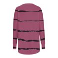thumbnail image 4 of Eryao Womens Thumb Hole Shirts Long Sleeve Striped Fashion Tops Lightweight Casual Crewneck Spring Plain Sweatshirts Dupes People Free,Pink,XXXL, 4 of 5
