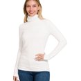 thumbnail image 2 of Niobe Clothing Womens Basic Long Sleeve Turtle Neck T-Shirt Top, 2 of 5