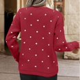 thumbnail image 6 of Women's Polka Dots Sweaters Long Sleeve Round Neck Knitted Pullover Tops, 6 of 9