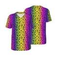 thumbnail image 3 of Daiia Animal Paw Rainbow Mens Baseball Jersey Button Down Shirts Short Sleeve Sports Uniforms-XX-Large, 3 of 9