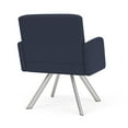 thumbnail image 3 of Willow Lounge Lobby Reception Waiting Swivel Guest Chair / Silver Steel / Blue, 3 of 5