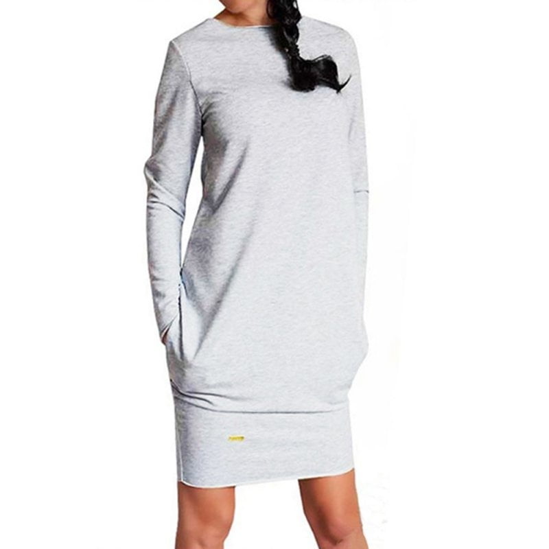 knee length sweatshirt dress