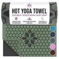 thumbnail image 1 of Toalla de yoga Clever Yoga Hot, antideslizante, absorbente de sudor, color oliva, 1 of 9