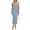 Blue, variant on Women's Sexy Backless Satin Maxi Dress V-Neck Side Cutout High Split Graduation Dress