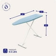 thumbnail image 4 of Homz T-Leg Foldable Adjustable Ironing Board w/Pad & Cotton Cover,Blue, 4 of 12
